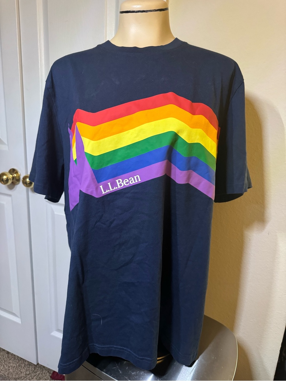 L.L.Bean Navy Logo Cotton T-Shirt